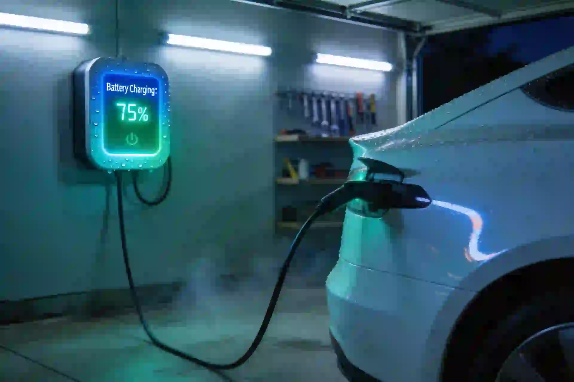 Installation borne de recharge à Guénin