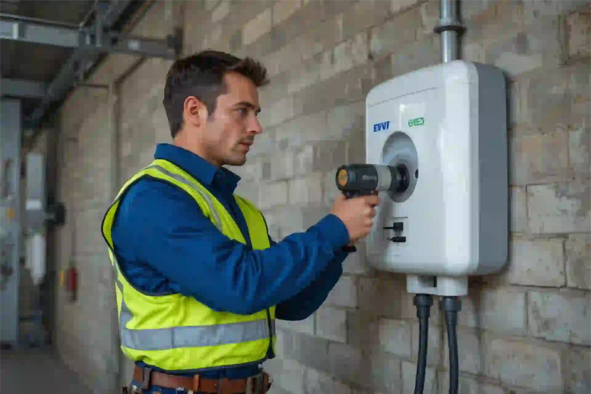 Installation borne de recharge à Gueugnon